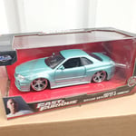 JADA 2 FAST 2 FURIOUS BRIAN'S NISSAN SKYLINE GT-R (BNR34) 1:24 DIECAST MODEL CAR