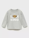 Mango Kids' Lion King Patch Long Sleeve Top, Green/Multi