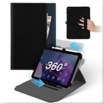 Coque Pour Lenovo Tab M10 Plus 3rd Génération 10.61 Inch 2022 Tablette, Housse Cuir Support Rotative 360°Et Amovible Avec Porte-Crayon & Poche, Flip Tabletteetui Veille/Réveil Automatique Noir.[G421]