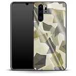 caseable Huawei P30 Pro Luxury Glass Mobile Phone Case - Shock-Absorbing & Scratch-Resistant Surface - Colourful Design - Geometric Camo Green