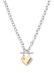 Coach Heart Padlock Link Chain Necklace, Multi