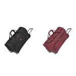 travelite Sac de Voyage, Série de Bagages Basics Fresh : Sac de Voyage Souple & Sac de Voyage, Série de Bagages Basics Fresh : Sac de Voyage Souple à roulettes Au Design Sportif, Bordeaux