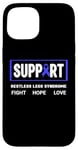 Coque pour iPhone 15 Chemise bleue RLS - Soutien de la sensibilisation au syndrome des jambes sans repos