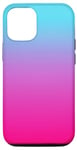 Coque pour iPhone 15 Dégradé de couleur rose et bleu clair