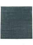 RugVista, Handloom Fringes, Fait Main, Tapis, Shaggy, Pile Moyenne, 250 x 250 cm, Carré, Care & Fair, Laine, Couloir, Chambre, Cuisine, Salon, Deep Petrol