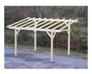 Carport Monopente Avec Préparation Pour Couverture Légère