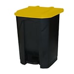 GPC Pedal Bin 50 L Grey, Yellow Polypropylene CPB50Z_YE_LD