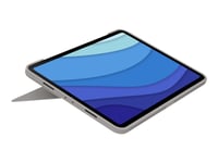 Logitech Combo Touch - Tangentbord Och Foliefodral - Med Pekdyna - Bakgrundsbelyst - Apple Smart Connector - Qwerty - Usa, Internationellt - Sand - För Apple 11-Inch Ipad Pro (1:A Generation, 2A Generation, 3:E Generationen)