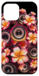 Coque pour iPhone 12 mini Boom Box Boom Box Hawaïen Plumeria Fleur HipHop Musique Tropicale Art