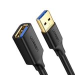 UGREEN USB-A 3.0 forlengelseskabel hann til hunn, 1m - Svart