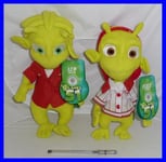 Planet 51 Aliens LEM ECKLE Pair Set 2 Plush Height 30cm Original