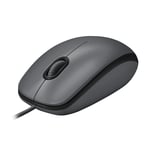 Logitech M100 Wired USB Mouse, 3-Buttons,1000 DPI Optical Tracking, Ambidextrous