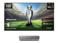 Hisense Laser TV 100L5HD - DLP-projektor - laser - 2700 lumen - 3840 x 2160 - 16:9 - 4K - objektiv med ultrakort kastavstånd - Wi-Fi / Bluetooth / LAN - vit, silver - med 100 projection screen