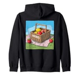 Cool Picnic blanket with basket for Fruits and Picnic Fans Zip Hoodie