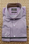 New Hugo BOSS selection men red striped formal smart suit shirt 16.5 42 Large XL