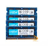 Crucial 4x 8GB 2Rx8 PC3L-12800S DDR3-1600Mhz SODIMM Laptop Memory RAM 204Pin @dd