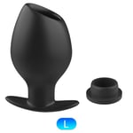 Nettoyeur de Bidet Portable en Silicone Noir,Buse de Lavage Hygiénique,Tuyau de Douche,Lavement,Douche Creuse,Bouchon Anal,Liquide Anti-fuite,1 Pièce - Type L