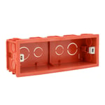 REWNSSIN-Boîtier Mural ShuBox Rouge et Blanc,Prises et Interrupteurs Lumineux,Boîte Arrière,Cassette Cachée,Chili,Italie,Boîte de Montage - Type Red 186mm-67.5mm