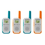 4 X Motorola TALKABOUT T42 Quad Pack Two-Way Radios Kids Child PMR