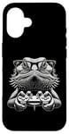 Coque pour iPhone 16 Lunettes Nerdy Dragon Barbu Amusant Gamer