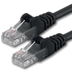 1aTTack.de 10m Cat 6 Ethernet Cable Gigabit RJ45 LAN Patch Cord Compatible with Internet, Router, Modem, Smart TV, PC & Laptop Switch Modem black - 1 piece - 10m