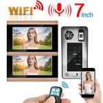 100-240V 7Inch Wifi Wired Video Doorbell App Remote Video With 1 Camera 2 Part