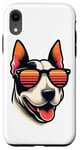 Coque pour iPhone XR Retro Lunettes De Soleil Miniature Bull Terrier Mini Bull