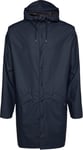 Rains Unisex Long Jacket Navy, XS