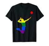 Volleyball Gay Pride LGBTQ Volleyball Player Supporter Fans T-Shirt