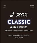 J-ROX Cordes de guitare guitare classique – cordes en nylon de qualité supérieure pour guitare classique, guitare de concert, guitare acoustique