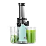 AOBOSI - Mini extracteur de jus avec fonction de mastication inverse - Presse-agrumes électrique avec brosse et 2 tasses - Presse-fruits électrique multifonction (vert clair, 45 mm)