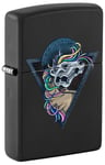 Zippo Windproof Lighter - Horse Skull Design Black Light Black Matte - Rechargeable à Vie - Boîte Cadeau - Construction métallique - Made in USA