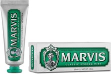 Marvis Classic Strong Mint Travel Size Toothpaste, 25 ml, Sensational Flavoured