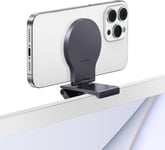 Support de caméra de continuité pour iMac, moniteur, support de moniteur iPhone à angle réglable, support de webcam iPhone Mag Safe pour vidéoconférence, FaceTime, streaming