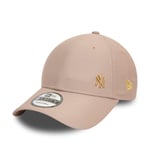 NEW ERA NEW YORK YANKEES BASEBALL CAP.9FORTY FLAWLESS BEIGE STRAPBACK HAT W24