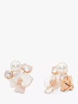 kate spade new york Mother of Pearl Pansies Stud Earrings, White/Multi