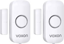 VOXON Wireless Door and Window Alarm Sensor 2 Pack 2 Modes Magnetic Window Door 