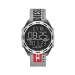 Diesel Watch for Men Crusher, Digital Movement, 46 mm Smoke Nylon Case with a Nylon Strap, DZ1894