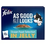 Felix As Good As It Looks Cat Food Ocean Feasts 12X100g