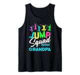 Mens Jump Squad Grandpa Trampoline Bounce Birthday Trampolining Tank Top