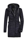 G.I.G.A. DX Women's Woja Casual Softshell Parka with Zip-Off Hood, womens, Casual Softshell Parka with Removable Hood, 27283-000, dark navy, 44 (EU)