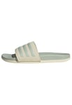 adidas Femme Adilette Comfort Slides TOBOGGANS, Wonder White/Linen Green Met. / Linen Green Met, 43 EU