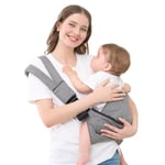 GAGAKU Bretelles pour tout-petits - Sangle rembourrée réglable - Porte-bébé ergonomique portable avec siège antidérapant pour nourrissons et tout-petits (6,4 à 20 kg) - Gris