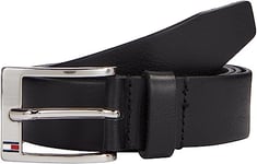 Tommy Hilfiger Ceinture Homme New Aly Belt Ceinture Cuir, Noir (Black), 80