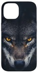 iPhone 14 Wolf Lovers Black Wolf Wild Animal Lovers Wolf Illustration Case