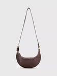 AllSaints Half Moon Snake Effect Leather Crossbody Bag