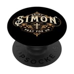 St Simon Douze apôtres de Jésus Saint catholique PopSockets PopGrip Adhésif