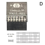 GIGABYTE TPM-säkerhetsmodul (12-stift 12-1) TPM2.0-kompatibel Pla FOR MSI LPC 14 PIN One-size