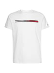 Tommy Jeans Men Short-Sleeve T-Shirt Essential Flag Tee Crew Neck, White (White), XS