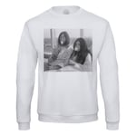 Sweat Shirt Homme John Lennon Yoko Ono Vintage Beattles Fleur 70's